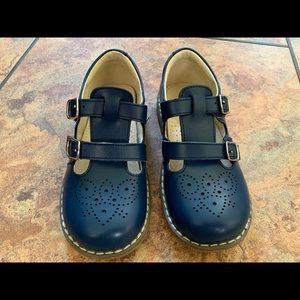 L’Amour Beatrix Double Buckle Leather Mary Janes